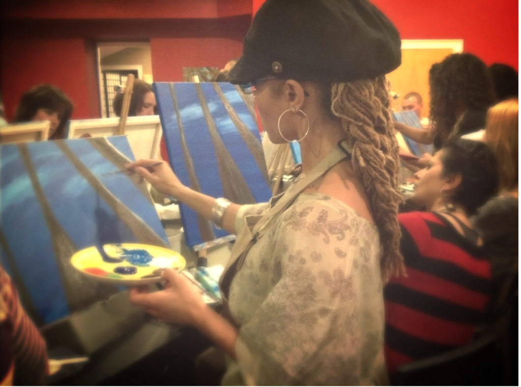 painting and zip lining