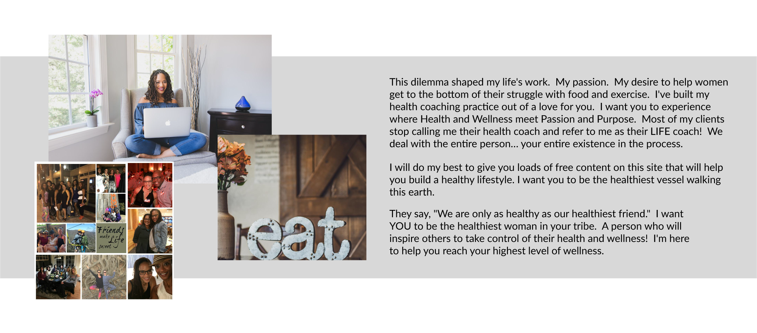 we are as healthy as our friends collage